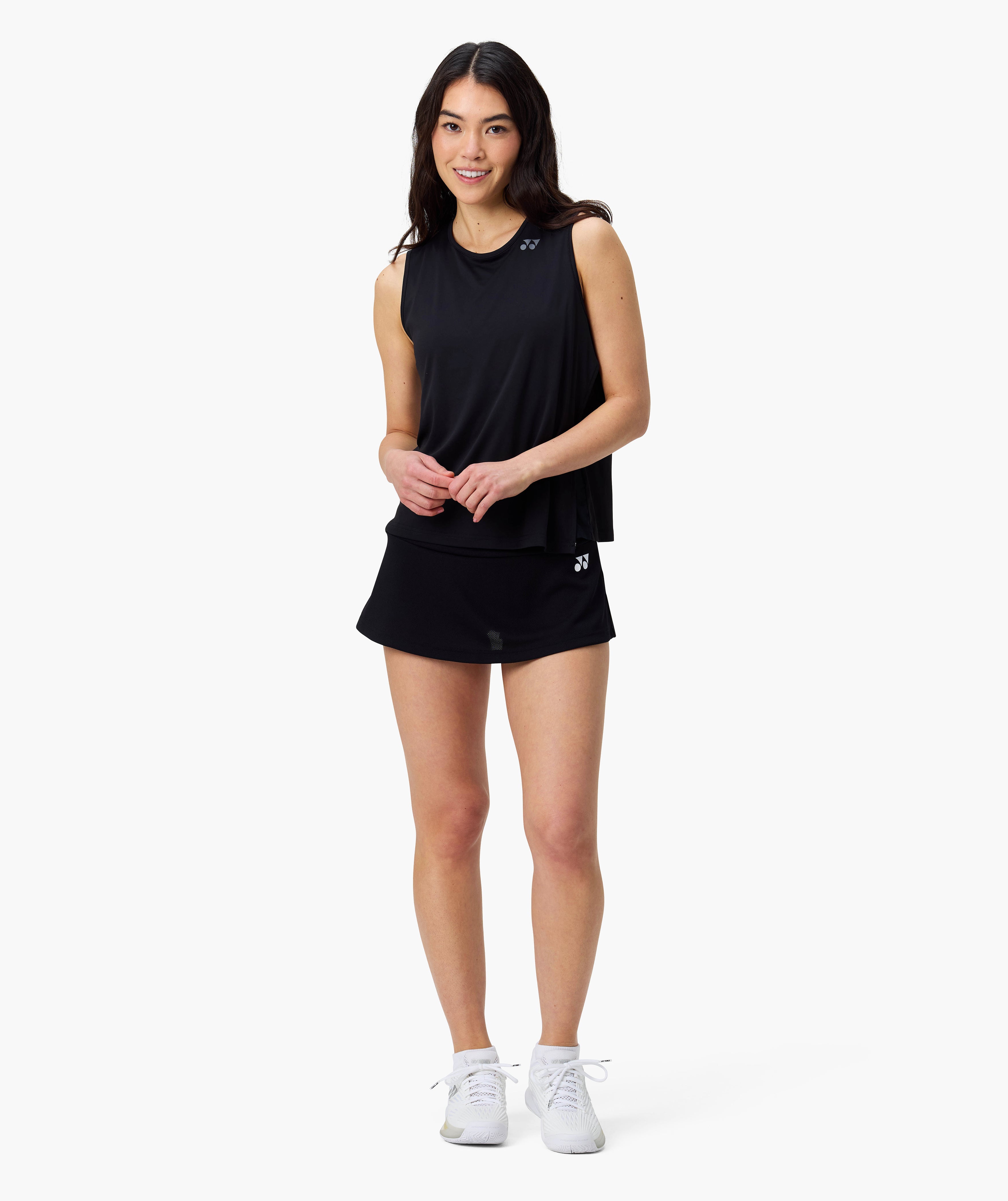 MESH CONTRAST SKIRT WITH BUILT-IN SHORTS